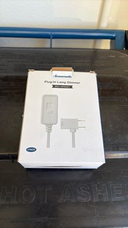 NEW 2 pack DEWENWILS Plug in Dimmer Switch for Lamp, Table Lamp Dimmer for Dimmable LED/CFL Lights and Incandescent Bulbs, Full Range Slide Control, E