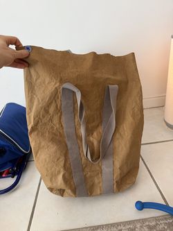 Large Washable Kraft Paper Tote Bag