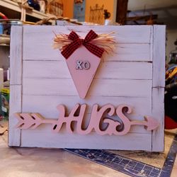 Cute "Hugs" Sign, 1ft.X 10"