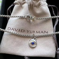 David Yurman Devils Eye Pattern Necklace 14mm Charm