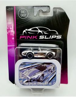Jada Pink Slips Chrome 1965 Shelby Cobra 427 SC 1:64 Diecast Car