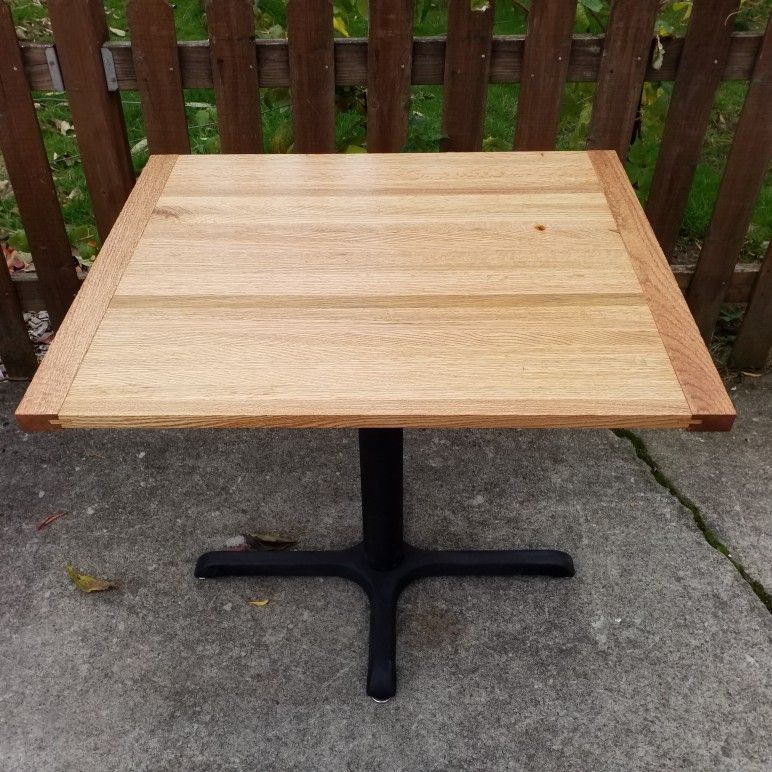 Unique Breadboard End Cafe Table