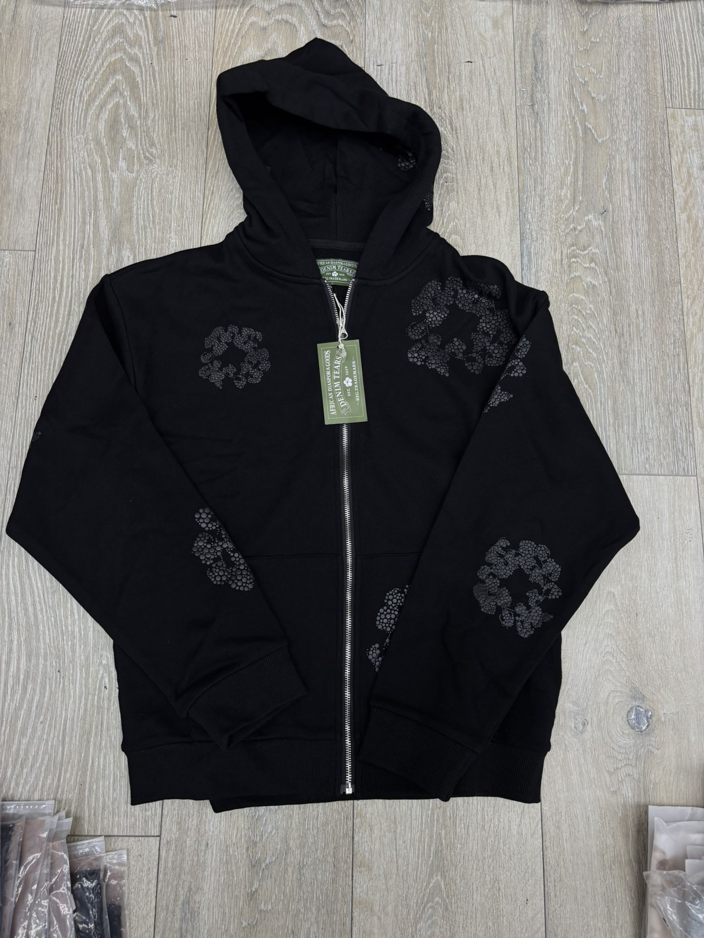 Denim Tear Zip Up Hoodie
