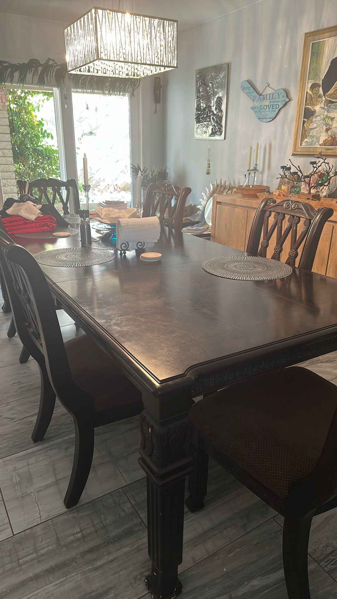 Dining Table And Six Chairs