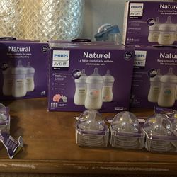 Avent Philips Bottles Natural & Nipples 