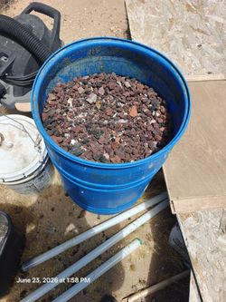Free Barrel Of Decorative Gravel