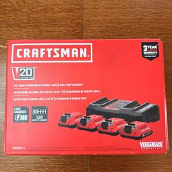 Craftsman V20 Batteries and Charger