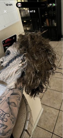 Horror Leatherface Mask with Hair