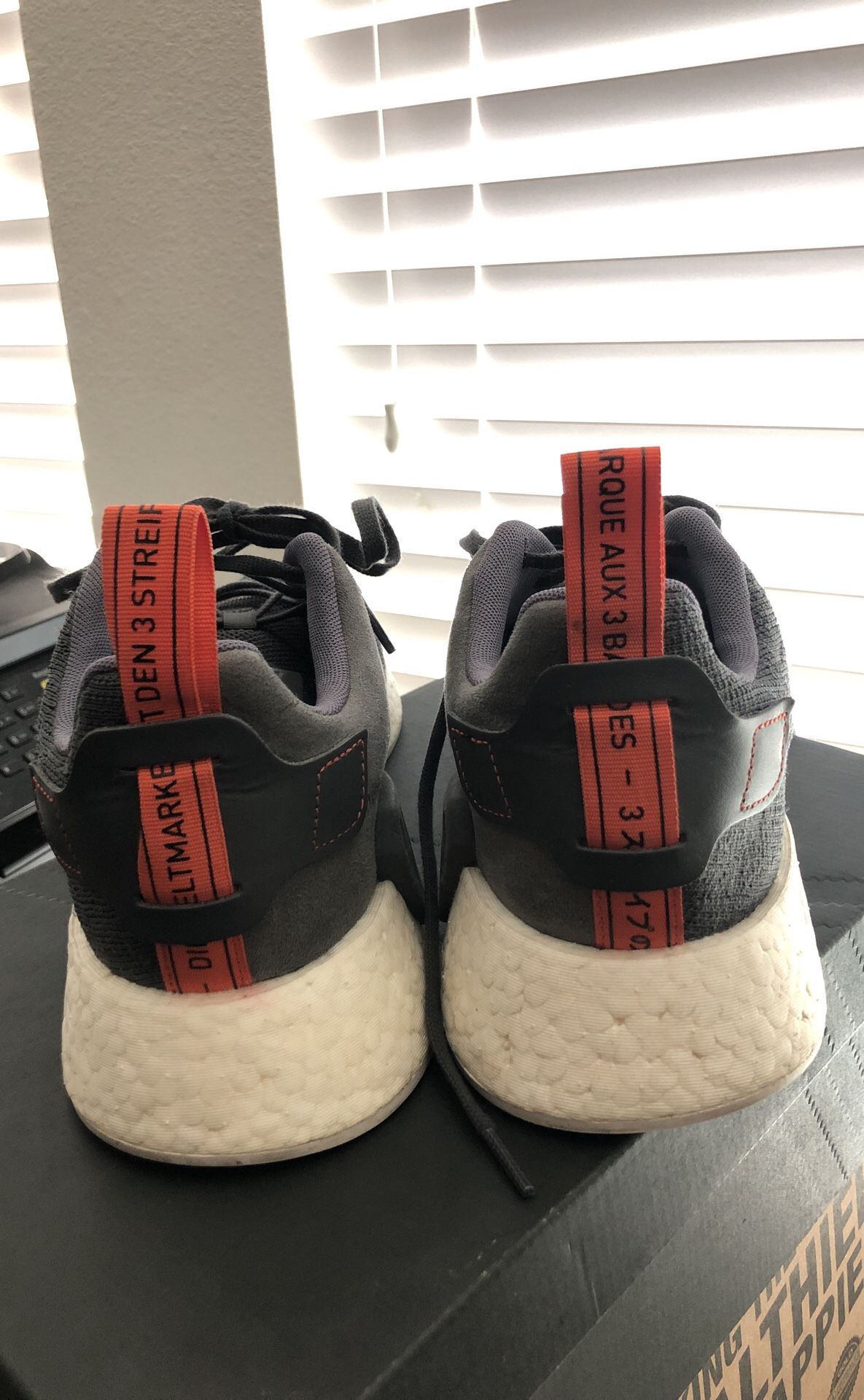NMD R2 grey/orange