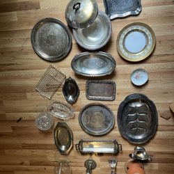 Silver Plated Copper Dishes 