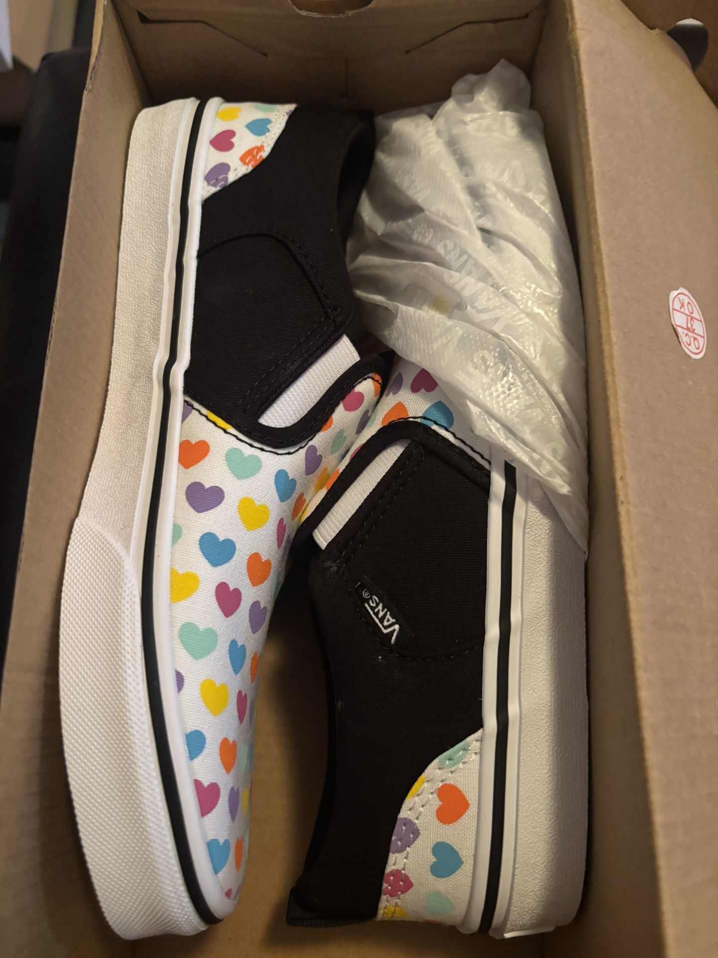 Vans Slip On Heart Tennis Shoes