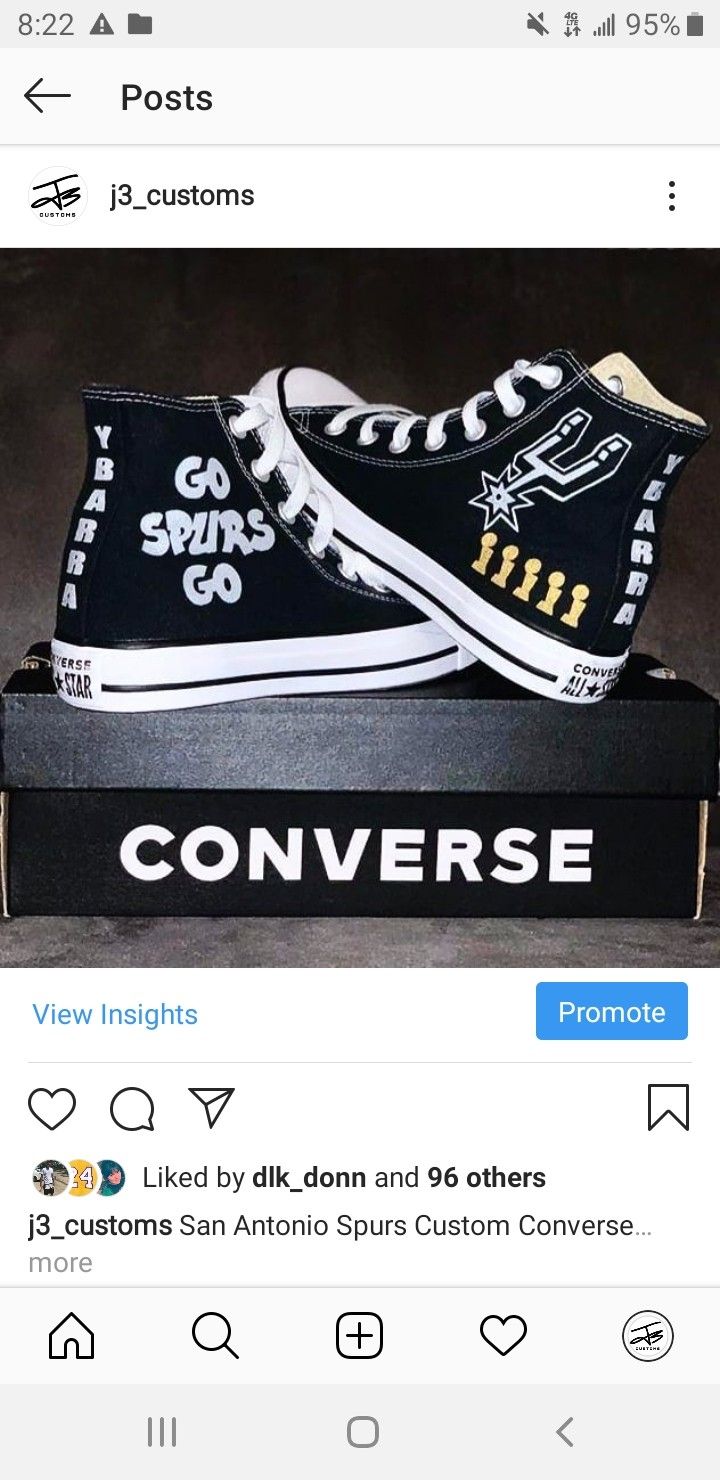 SAN ANTONIO SPURS CUSTOM CONVERSE