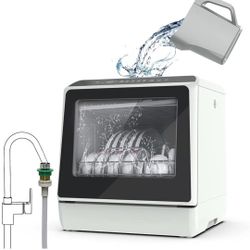 $200 KAPAS & KITSURE TABLETOP DISHWASHER & STAINLESS STEEL DISH RACK 