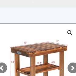 Costway brown  storage bench