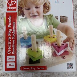 Hape creative peg puzzle toy