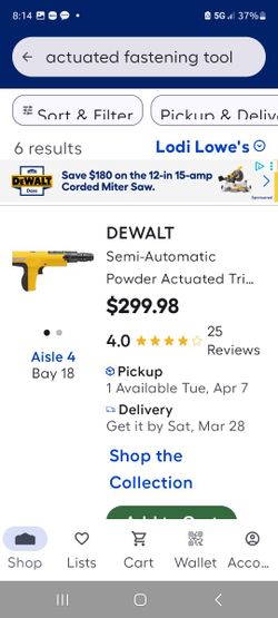 Dewalt P3500 Semi Automatic Powder Actuated Fastening Tool