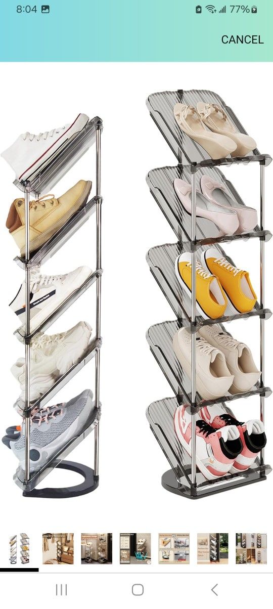 2 Pack 5 Tier Shoe Rack $25