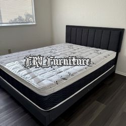 New Queen New Frame With Mattress 