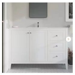 Swiss Madison 47.56 in. W x 18.31 in. D Ceramic VANITY TOP in Glossy White  I have 7 of these total