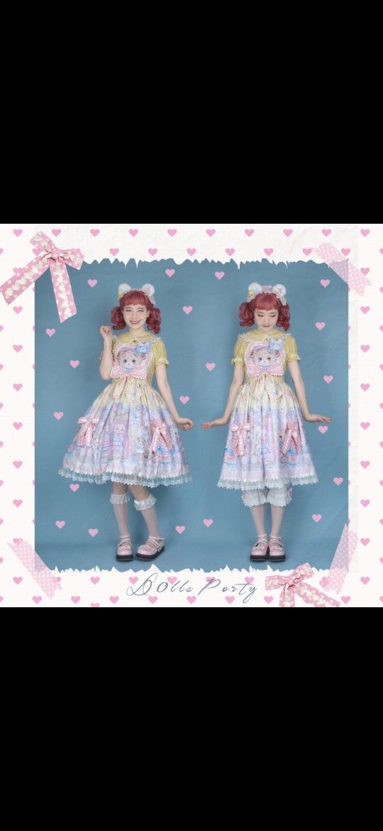 Rainbow Circus Sweet Jumper Skirt and hairband size M