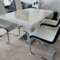 Modern White Dining Table
