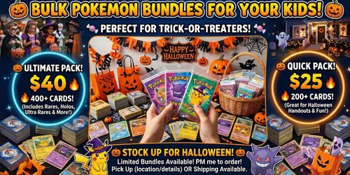 🎃 POKEMON BUNDLES FOR YOUR KIDS! PERFECT FOR TRICK-OR-TREATERS! 👻