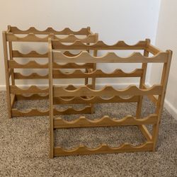 2 Bamboo Wine Racks ($20 each or $30 for both)