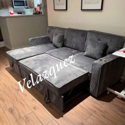 ✅️✅️Convertible Sectional W/ Cup Holder & W/ USB Port✅️
