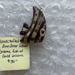 Handcrafted Holiday Fish Ornament