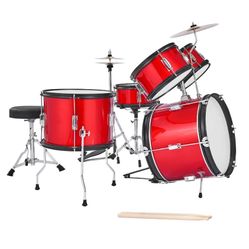 Brand New Kids Drum Set 5-Piece Junior Musical Drum Kit with 16 in Bass Drum (Red) $165 On Ebay My Price Is 