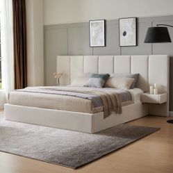 NEW IN BOX – Luxury King Storage Bed with Integrated Nightstands (Hotel-Style)