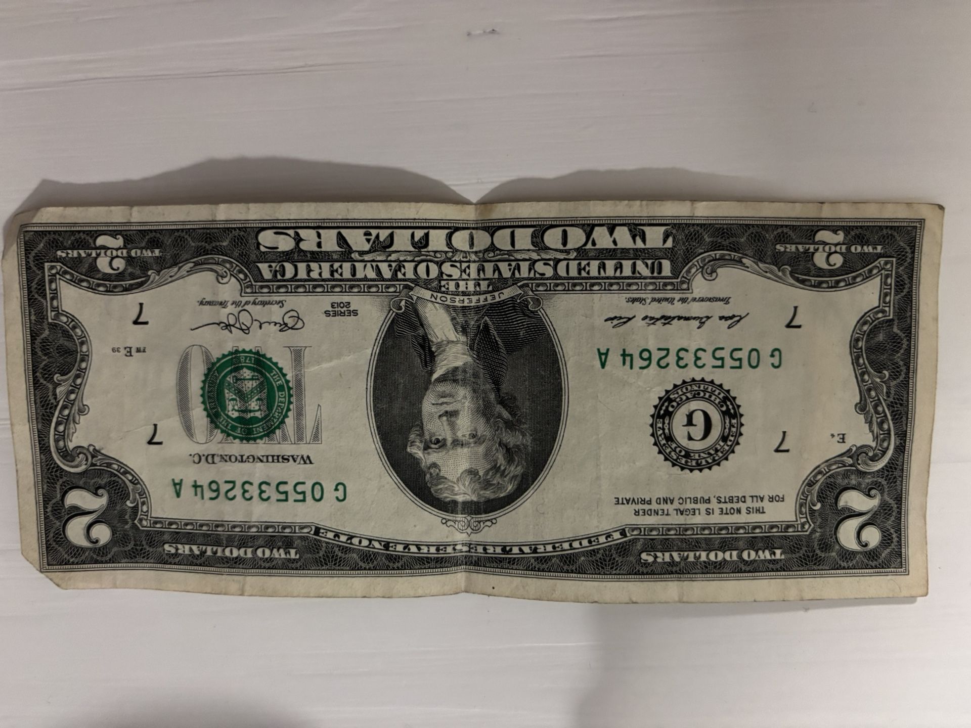 rare 2 dollar bill