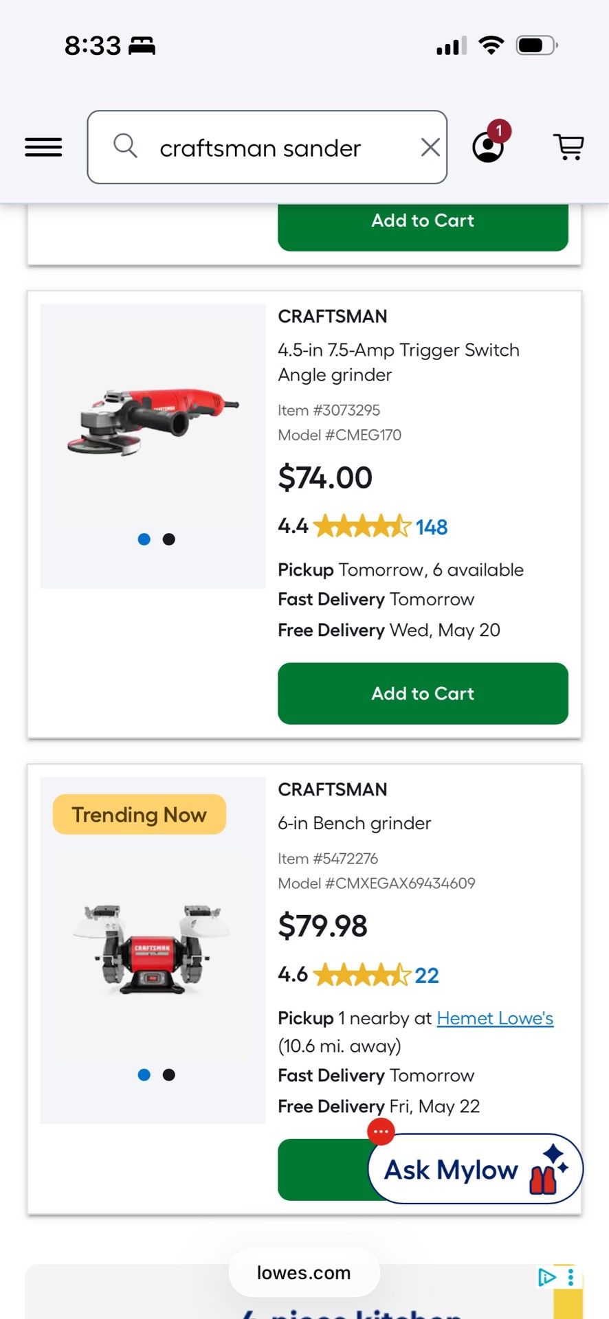 Craftsman Angle Grinder