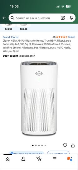 Clorox Medium Room Air Purifier