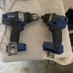Kobalt Hammer Drill And Impact Gun  Used  No Batteries 