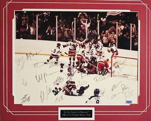 🇺🇸 PSA DNA 1980 Olympic Hockey Entire Team USA Signed 16x20 Photo 20 Autographs LOA