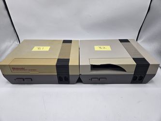 Lot of (2) Original Nintendo Consoles NES-001 For Parts or Repair Doesn't Read