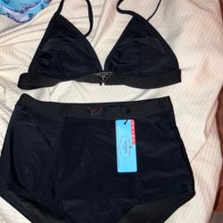 Prada Bra Top Shorts Swim Or Work Out Small New