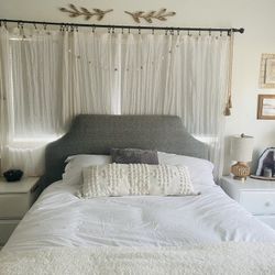 Bed Frame, Headboard, Box Spring And Bed Skirt 