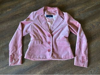 Vintage Y2K, pink suede juicy couture button up blazer Vintage Y2K, pink suede juicy couture button up blazer