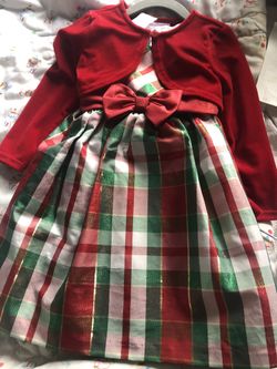 Baby Girls Christmas Holiday Dress Red Sweater 2 Piece 24M Cute Elegant Bonnie Baby