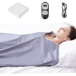 Infrared Sauna Blanket for Detoxification Portable Far Infrared Sauna Blanket Heating for Exercise Recovery Sauna Blanket with 77–176 °F Temp Range Sa