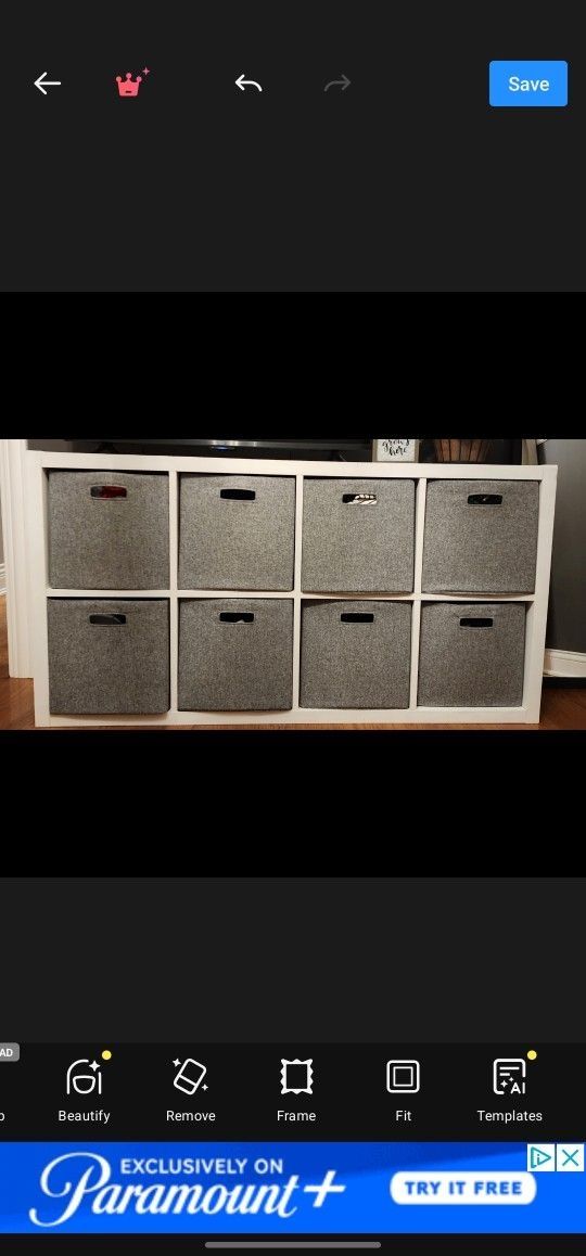 White Dresser With 8 Cubes