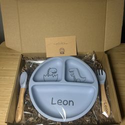 Custom Personalized Toddler Plate Set