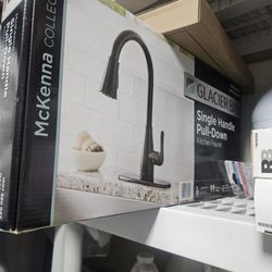 Kitchen, sink faucet black color pull down detachable head