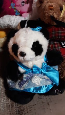 Small stuffed panda bear