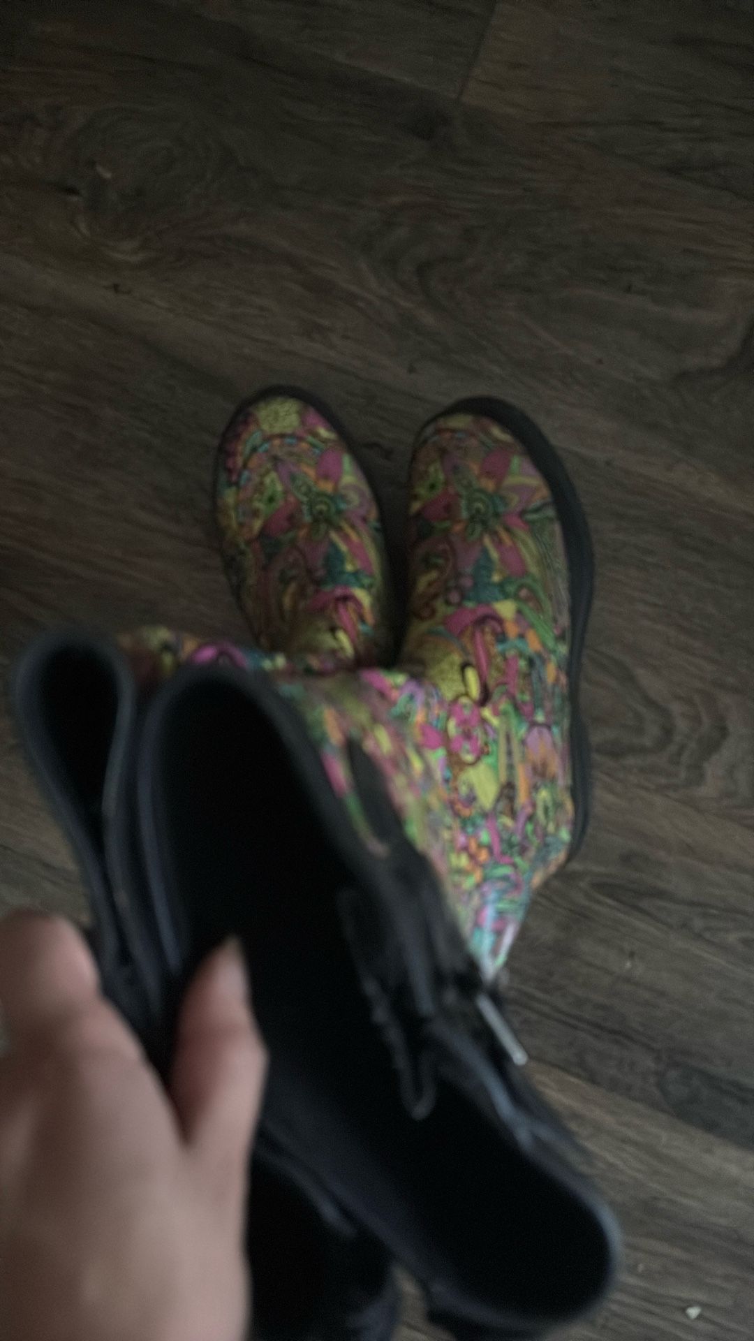 Multicolor Women Rain boots Size Seven