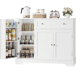 White Kitchen Pantry Cabinet Storage