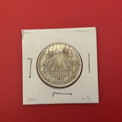 50 Centavos 1914 Silver 