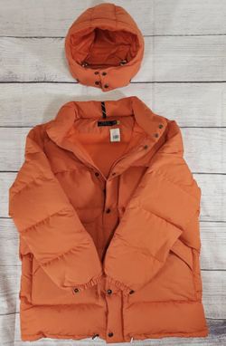 Orange down coat hot sale